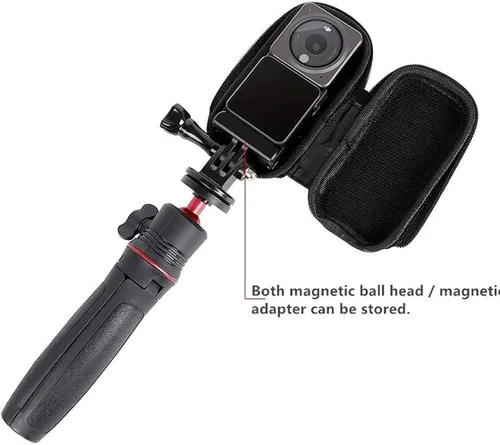 Vista 4 de Acción 2 Mini bolsa de almacenamiento portátil impermeable funda protectora a prueba de golpes Pu Box para DJI Osmo Action 2 deportes Cámara