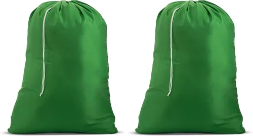 Vista 10 de Resistente bolsa comercial en tamaño jumbo para lavandería 22"x32" XL Nylon Laundry Bag, Locking Drawstring, Machine Washable, Heavy Duty, Travel