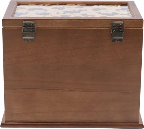 Vista 6 de Joyero de madera con 6 capas, organizador de madera, ideal como regalo para mamá y novia.