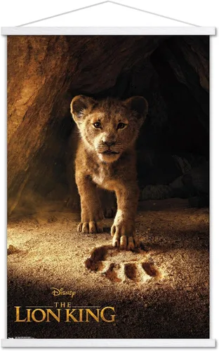 Vista 22 de Trends International Disney The Lion King - Póster de pared de Simba de una hoja, 14.725 x 22.375 pulgadas, versión enmarcada de madera de granero