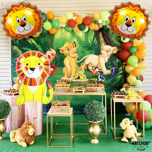 Vista 7 de Globo de carpa de circo de carnaval y globo de león – grande, 30 pulgadas Decoraciones de fiesta temática de carnaval Globos de carnaval