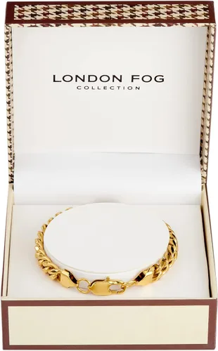 Vista 4 de LONDON FOG Curb Link Silver Plated 8 Inch Unisex Bracelet For Him and Her
