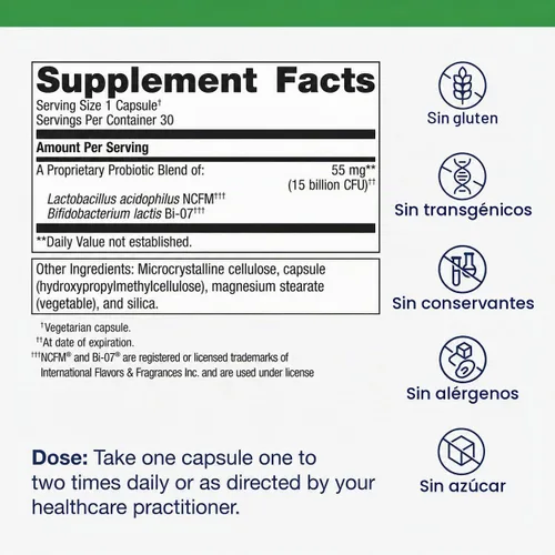 Vista 4 de Metagenics UltraFlora Balance Suplemento probiótico, 30 cápsulas Shelf-Stable Daily Gut Health Supplement for Digestive and Immune Support