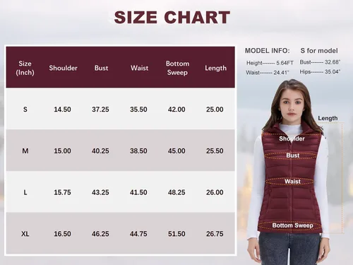 Vista 7 de SLOWTOWN Chaleco acolchado ligero y plegable para mujer con capucha desmontable