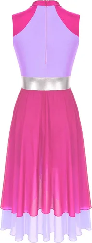 Vista 4 de vastwit Vestido de baile lírico sin mangas para mujer, túnica litúrgica, alabanza litúrgica, disfraz de baile