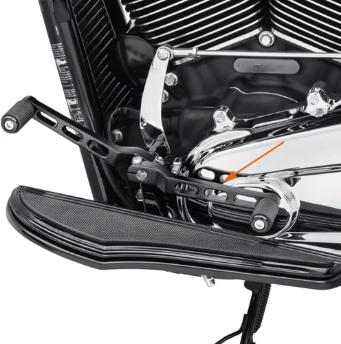 Vista 5 de Tablas de piso para Harley Davidson Touring Flt Black Defiance Floorboards Harley estribos Harley dedo del pie palancas de cambio estándar Flht