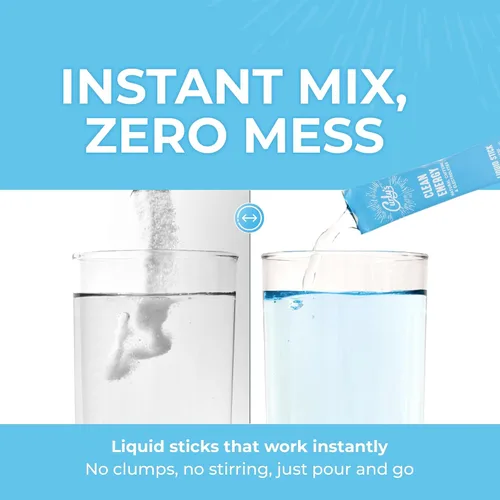 Vista 7 de Barritas de cafeína y electrolitos de energía limpia de Curly's - Energiza tu bebida favorita - Apto para dieta keto, paleo y Whole 30 - Todo