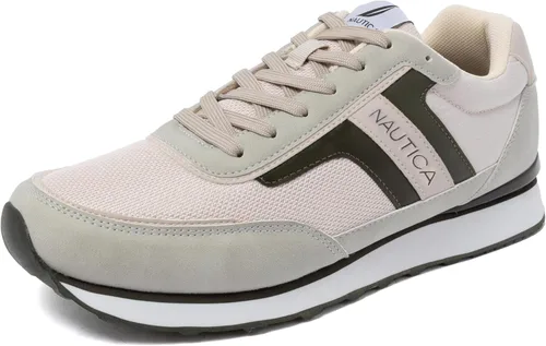 Vista 7 de Nautica Tenis con cordones para hombre: informales, elegantes y cómodos para caminar Marrón