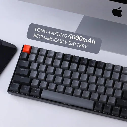 Vista 6 de Keychron K4 96 Layout 100 teclas inalámbrico Bluetooth 51teclado mecánico USB para juegos con interruptor Gateron G Pro rojo retroiluminación RGB