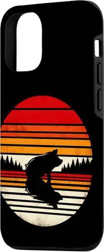 Vista 2 de Funda para iPhone 15 Pig Sunset Retro Style Safari Vintage 70s