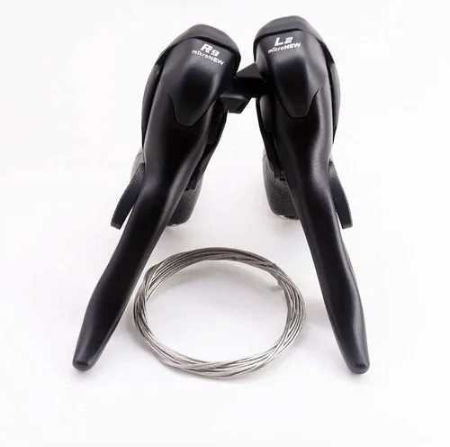 Vista 4 de Micronew STI Road Bike Shifters Doble 2 × 9 Palanca de velocidad Freno Cambio Grupo de Cambio de Bicicleta Compatible para Shimano Sora 9 velocidades
