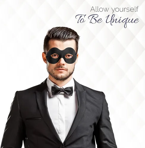 Vista 19 de Masquerade Mask for Couples Women and Men - 3 Pack Venetian Gold and Black Lace, Mardi Gras Mask