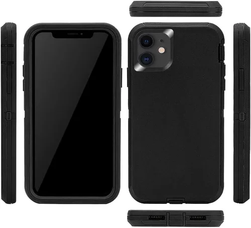 Vista 2 de MAXCURY Funda para iPhone 11, resistente a prueba de golpes, protección de cuerpo completo para hombres y mujeres, parachoques de policarbonato duro