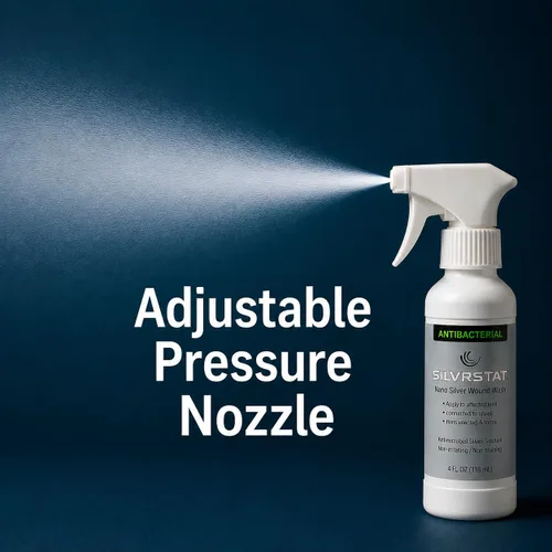 Vista 3 de Pulverizador de lavado de heridas Nano Silver Spray Debride & Fine Mist 4 onzas líquidas