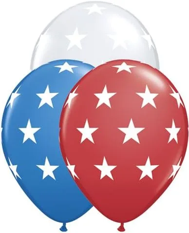 Vista 6 de 11 piezas Patriotic America Welcome Home Balloon Bouquet USA Veterans Day Military