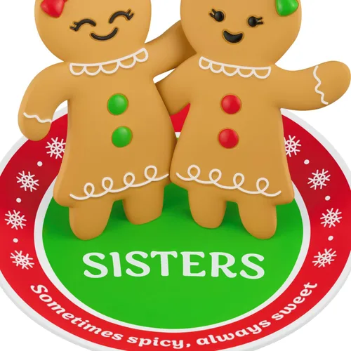 Vista 5 de Hallmark Keepsake Adorno de Navidad 2026, hermanas dulces y picantes