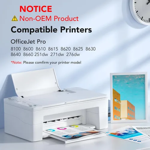 Vista 2 de colorfly Paquete combinado de cartuchos de tinta 950xl y 951xl compatibles con HP OfficeJet Pro 8610 8620 8100 8630 8615 repuesto con cartuchos