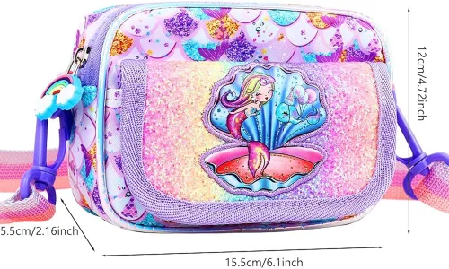 Vista 3 de Kejea Regalos de unicornios para niñas, bolso de unicornio para niñas, bolso cruzado para niñas pequeñas, lindo bolso para adolescentes