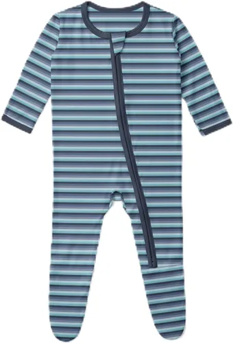 Vista 79 de KicKee Baby & Toddler - Pijama de viscosa ultrasuave de bambú con patas abatibles y puños