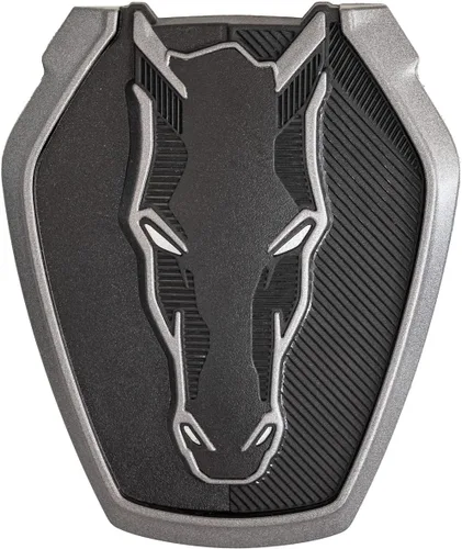 Vista 4 de Emblema de guardabarros negro OEM PR3Z-16228-B hecho para Ford Mustang GT 2024 caballo oscuro