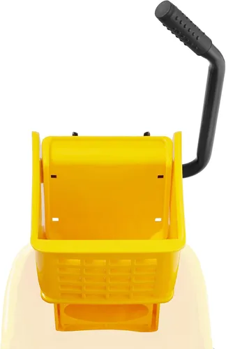 Vista 3 de Repuesto de escurridor de prensa lateral para cubo de trapeador comercial de marca Dryser de 26 y 33 cuartos de galón, amarillo