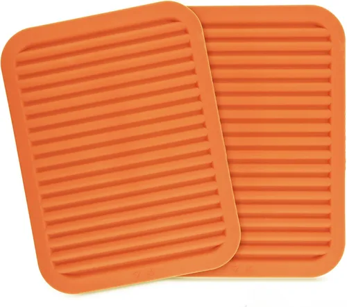 Vista 12 de Salvamanteles para platos, salvamanteles de silicona versátiles para cocina, tapete de platos y soporte para ollas para encimera, tapete resistente