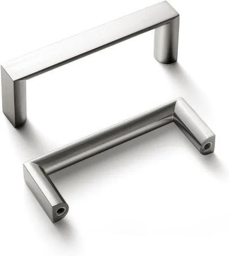 Vista 25 de Goo-Ki - Paquete de 6 manijas de gabinete de 3 pulgadas (76mm) con centros de agujero retro de zinc en aleación, tiradores de gabinete de latón
