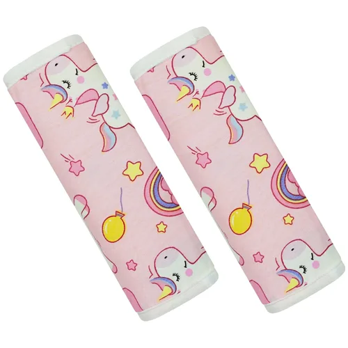 Vista 10 de Funda para correa de bebé para niños, 2 fundas para cinturón de seguridad de automóvil, protector de almohadilla para el cuello para niños recién