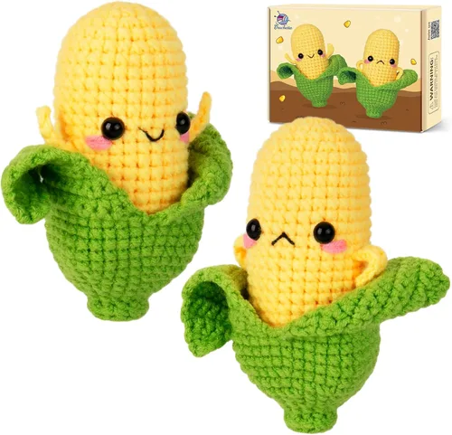 Vista 7 de Kit de ganchillo Crochetta para principiantes, kit de ganchillo para principiantes para adultos con videotutoriales paso a paso, kits de animales