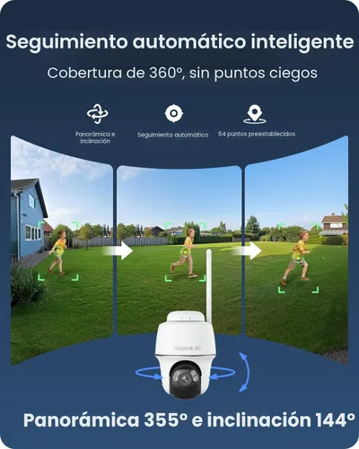 Vista 3 de REOLINK Argus PT Ultra 4K - Cámara de seguridad solar para exteriores