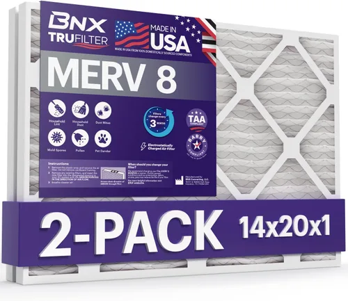 Vista 12 de BNX TruFilter - Filtro de aire MERV 8 de 10 x 10 x 1 pulgadas (paquete de 6) – Fabricado en Estados Unidos – Defensa contra polvo y mascotas
