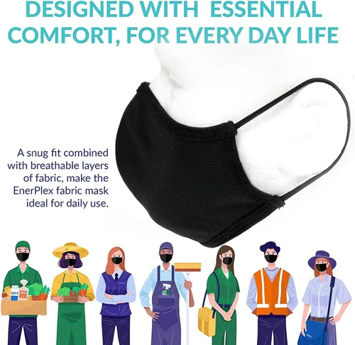 Vista 4 de GALAXYLENSE Paquete de 6 mascarillas de algodón lavables para niños, reutilizables, color negro, protección transpirable para el cuidado personal