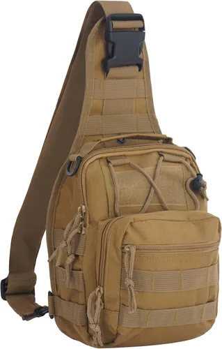 Vista 7 de Mochila para el hombro para exteriores, mochila deportiva y militar, táctico para campamento, senderismo, caminata Fami