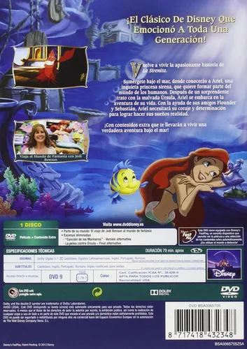 Vista 2 de La Sirenita Import Movie European Format - Zone 2 1989