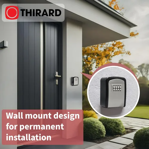 Vista 3 de THIRARD Caja de llaves: cerradura mecánica segura para el hogar y la oficina, diseño duradero y resistente a la intemperie, gestión eficiente