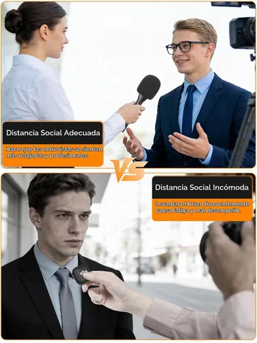 Vista 5 de YOUSHARES Soporte de micrófono de entrevista de mano compatible con DJI Mic 3, riel deslizante magnético de hierro, micrófonos inalámbricos Negro