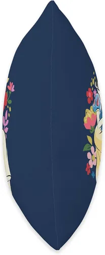 Vista 2 de Disney Princess Snow White - Almohada floral, 16 x 16 pulgadas, multicolor