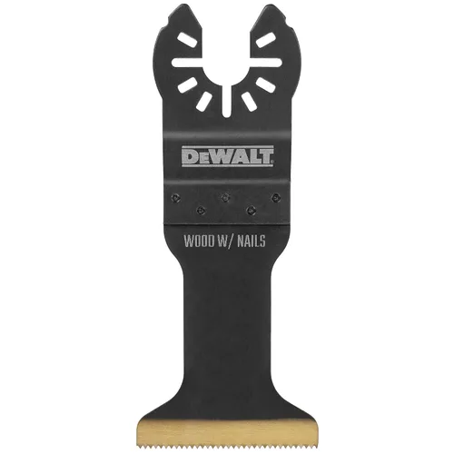 Vista 5 de DEWALT Hoja oscilante para herramientas de madera con clavos, ancha, revestimiento de nitruro de titanio (DWA4204), color negro (paquete de 5)