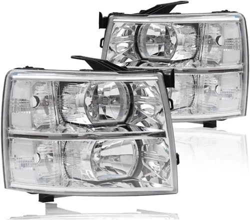 Vista 10 de PIT66 Conjunto de faros laterales izquierdos, compatible con Chevy Silverado 1500 2007-2013, Silverado 2500 3500 2007-2014 y HD Lente transparente