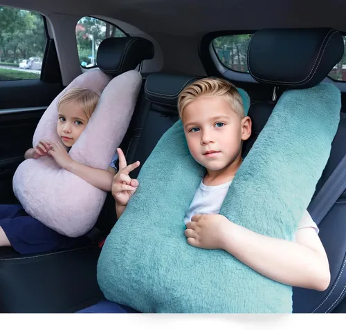 Vista 2 de Atablyn La almohada de cuello para niños proporciona doble apoyo a la cabeza y el cuello en cualquier posición de sueño en vuelos, automóviles