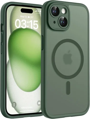 Vista 43 de TOCOL Funda para iPhone 11, compatible con Magsafe, protección completa de cámara, imanes integrados, protección contra caídas, funda translúcida