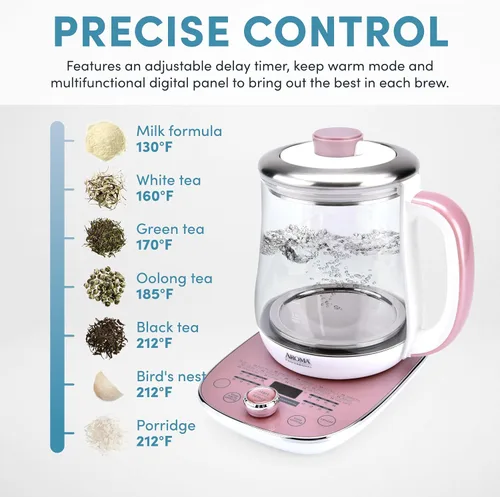 Vista 5 de Hervidor de agua Nutri-Water 16 en 1, té verde, té de frutas, té de flores, recetas tradicionales asiáticas