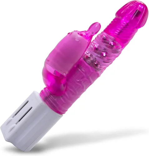 Vista 7 de LeLuv Conejo Vibrador Toadstool Tip Eje Remolino Silencioso Azul