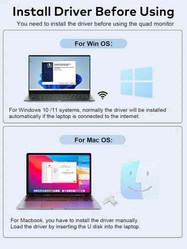 Vista 8 de 15.3" Laptop Screen Extender, FHD IPS Portable Quad Monitor for Laptop