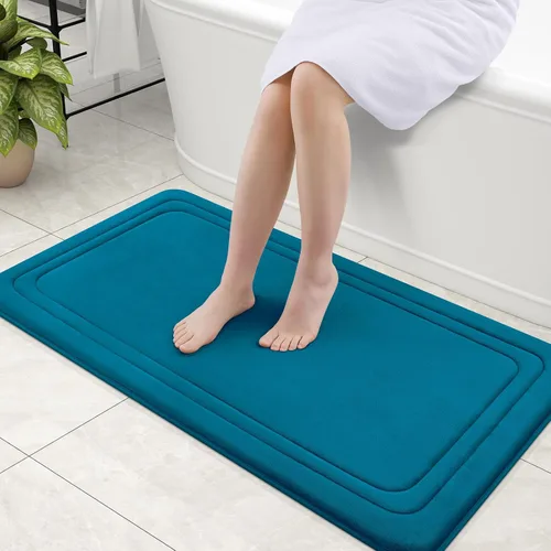 Vista 14 de Grandaily Alfombra de Baño de Espuma Viscoelástica 24x16, Ultra Suave, Antideslizante y Absorbente, Alfombras de Baño Lavables a Máquina y Secables