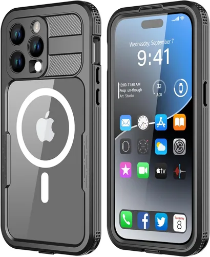 Vista 8 de Diseño para iPhone 15 Plus Funda impermeable de 6.7 pulgadas, cuerpo completo protector a prueba de golpes a prueba de polvo para iPhone 15 Plus