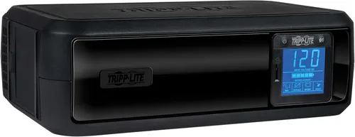 Vista 10 de Tripp Lite UPS de respaldo de batería de 650VA, 350W, para montaje en rack/torre, pantalla LCD, AVR, USB, DB9 (OMNI650LCD)