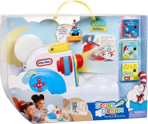 Vista 4 de Little Tikes Story Dream Machine Dr. Seuss - Paquete de iniciación, cuentos, libros, personaje de reproducción de audio, regalo y juguete para niños