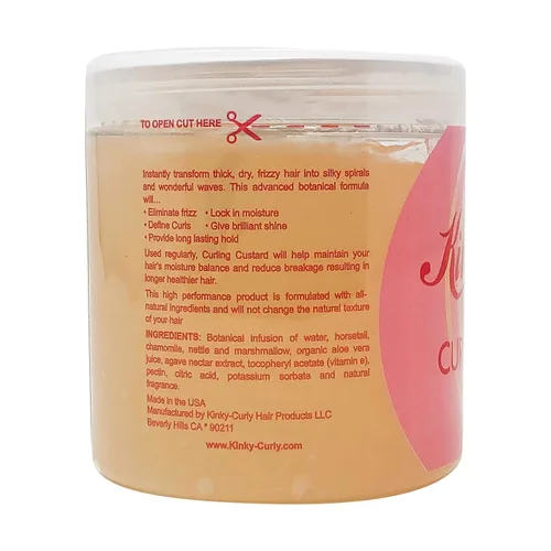 Vista 4 de Kinky Curly Original Curling Custard Natural Styling Gel 8oz "Pack de 3
