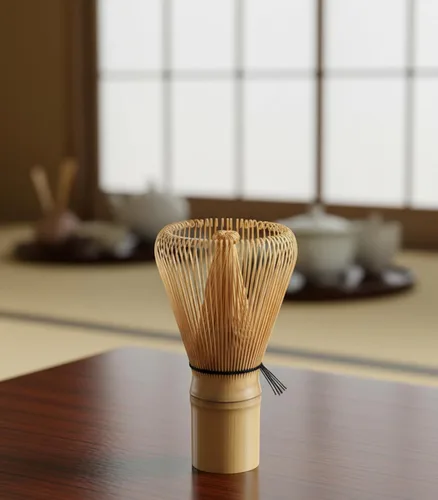 Vista 7 de Matcha Whisk - Juego de 2 piezas de persecución de bambú hecho a mano, agitador japonés tradicional de 100 puntas para una auténtica preparación